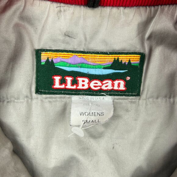 VTG LL‎ Bean Penobscot Parka Jacket Womens Small Red Outerwear Ski Winter USA - Picture 4 of 16